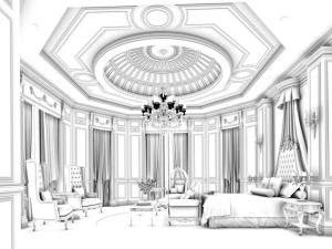 时尚的主卧室设计55 3D 模型