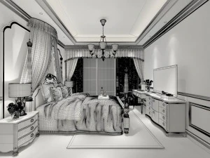 stylish master bedroom design 56 3D Model