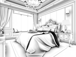 stylish master bedroom design 58 3D 모델