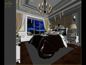 stylish master bedroom design 58 3D Model
