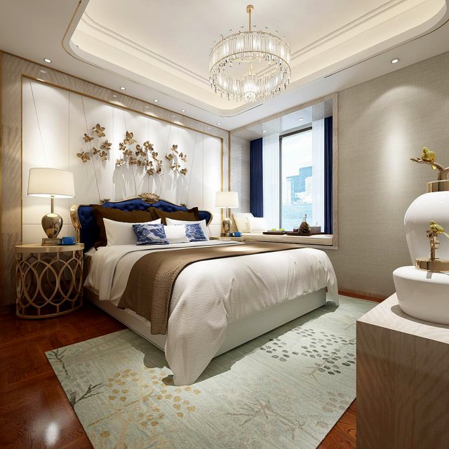 stylish master bedroom design 59 3Dモデル .c4d .max .obj .3ds .fbx .stl .blend 