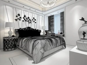 stylish master bedroom design 59 3D Model