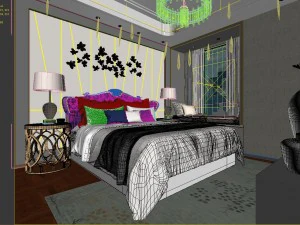 stylish master bedroom design 59 3D Model