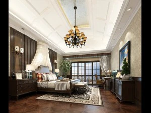 スタイリッシュなマスターベッドルームのデザイン 60 3Dモデル