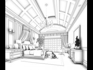 stylish master bedroom design 60 3Dモデル
