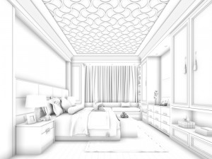 stylish master bedroom design 61 3D 모델