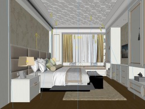 stylish master bedroom design 61 3D 모델