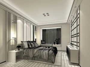 stylish master bedroom design 62 3D Model