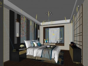 stylish master bedroom design 62 3D Модель