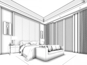 stylish master bedroom design 63 3D Model