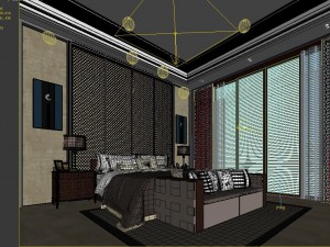 stylish master bedroom design 63 3D Модель