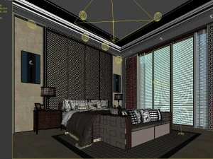stylish master bedroom design 63 3D Model