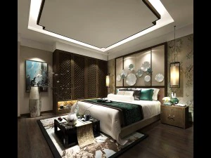 stijlvol hoofdslaapkamerontwerp 64 3D Model