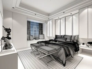 stylish master bedroom design 65 3D Model