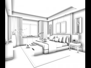 stylish master bedroom design 66 3D Model