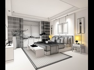 stylish master bedroom design 66 3D Model