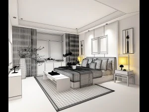 stylish master bedroom design 66 3D Model