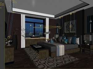 stylish master bedroom design 66 3D Model