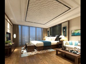 stylish master bedroom design 67 Modello 3D