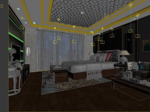 stylish master bedroom design 67 Model 3D