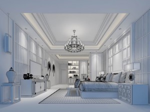 stylish master bedroom design 68 3D Modell