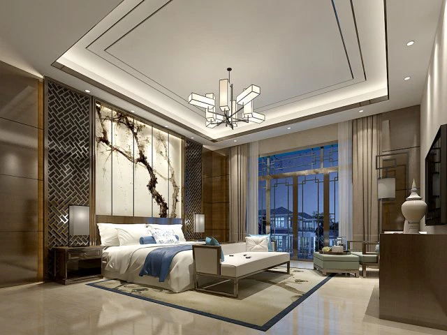 stylish master bedroom design 69 3D Model .c4d .max .obj .3ds .fbx .stl .blend 