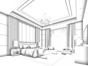 stylish master bedroom design 69 3D Model
