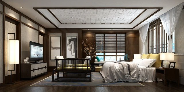 stylish master bedroom design 70 3D Model .c4d .max .obj .3ds .fbx .stl .blend 