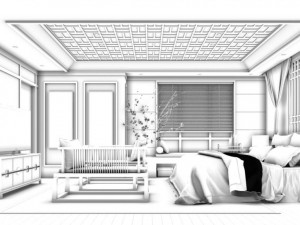 stylish master bedroom design 70 Modello 3D