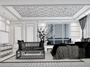 stylish master bedroom design 70 3D Model