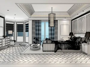stylish master bedroom design 71 3D Model
