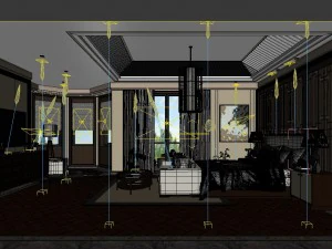stylish master bedroom design 71 3D Model