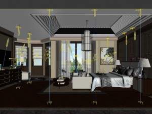 stylish master bedroom design 71 3D Model