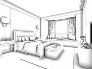 stylish master bedroom design 72 3D Model