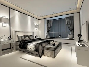 stylish master bedroom design 72 3D Model