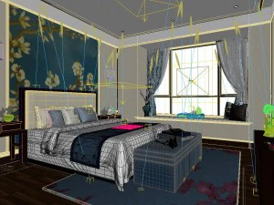 stylish master bedroom design 72 3D Model