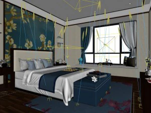 stylish master bedroom design 72 3D Model