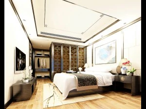 stylowy projekt gł&oacute;wnej sypialni 73 Model 3D