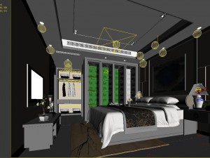 stylish master bedroom design 73 Model 3D