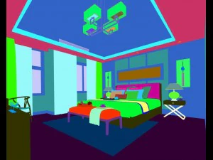 stylish master bedroom design 74 3D Model