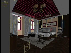 stylish master bedroom design 74 3D Model