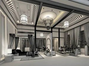 design elegante do quarto principal 75 Modelo 3D