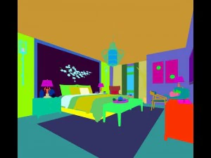 stylish master bedroom design 76 3D Model