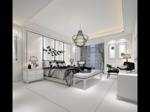 stylish master bedroom design 76 Model 3D