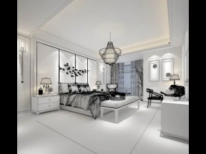 stylish master bedroom design 76 3D Model