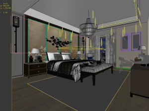 stylish master bedroom design 76 3D Model