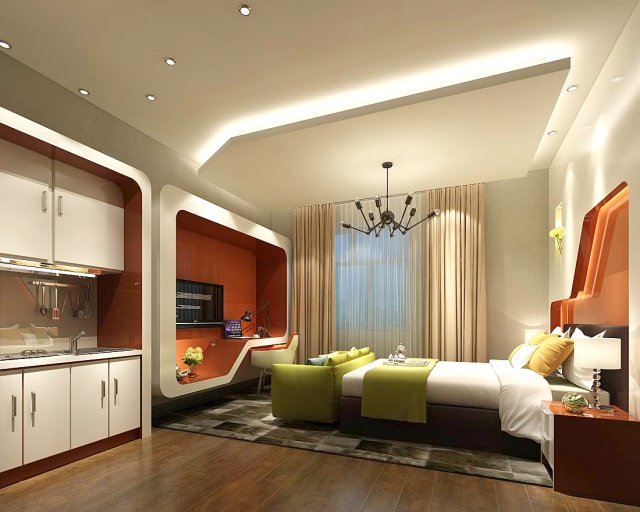 stylish master bedroom design 77 3D मॉडल .c4d .max .obj .3ds .fbx .stl .blend 