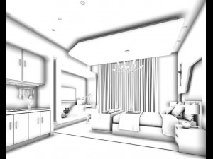 stylish master bedroom design 77 3D मॉडल