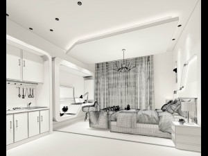 stylish master bedroom design 77 3D मॉडल