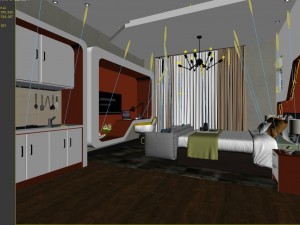stylish master bedroom design 77 3D मॉडल